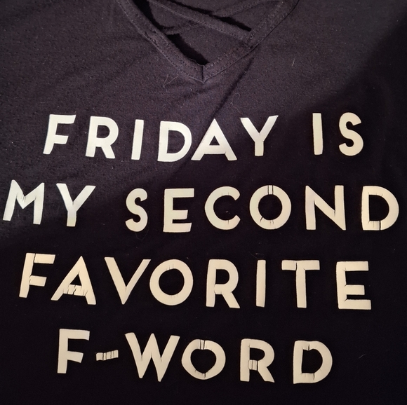 Black Graphic Tee with Crisscross . Torrid Size 2 - Picture 3 of 3